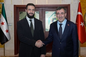 Cumhurbaşkanı Yardımcısı Yılmaz, Suriye Cumhurbaşkanı Şara ile görüştü